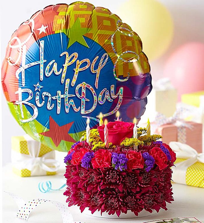 Birthday Flower Cake&reg; Purple