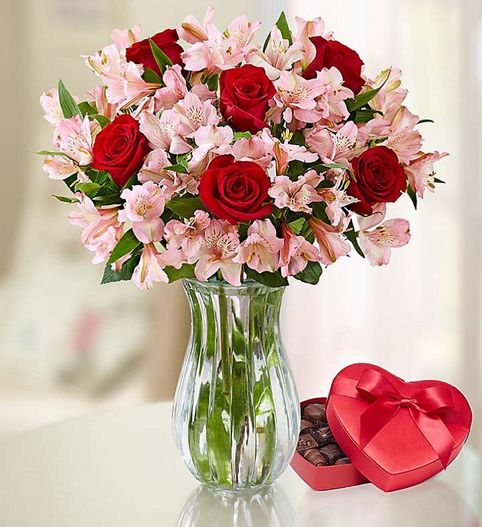 True Love Rose &amp; Peruvian Lily Bouquet