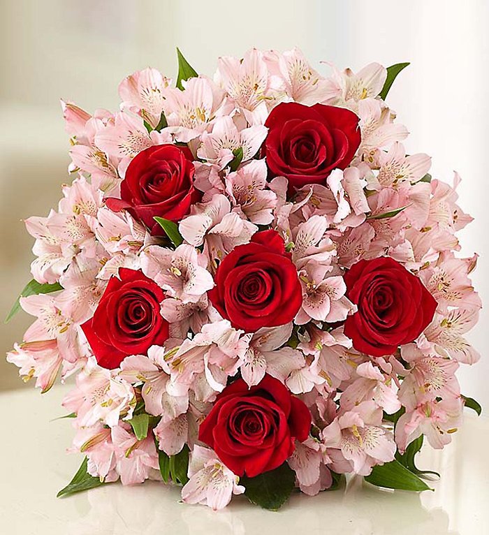 True Love Rose &amp; Peruvian Lily Bouquet